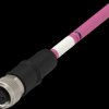 Sensor actuator cable, M12-cable socket, straight to open end, 5 pole, 1 m, PUR, purple, 4 A, TAA753A5501-002