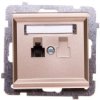 Sonata Gniazdo Telefoniczne Pojedyncze Rj11 Szampański Złoty Gpt-1R/M/39