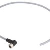 Sensor actuator cable, M8-cable socket, angled to open end, 4 pole, 4 m, PVC, gray, 21348300481040