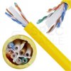 Kabel sieciowy U/UTP kat.6 skrętka 4x2x0,57mm wewnętrzny B2ca bezhalogenowy LSOH żółty SATEC