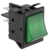 Przełącznik kołyskowy Wł.-wył. podświetlany 16 A DPST Zielony ZF