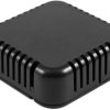 ABS miniature enclosure, ventilated, (L x W x H) 60 x 60 x 20 mm, black (RAL 9005), IP30, 1551V3BK