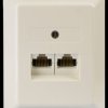 1-622.43.5.01 Western-Uni double socket, single-wired, surface-mounted