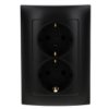 Simon 10 Gniazdo Wtyczkowe Schuko Podwójne 16A, 250V, Zaciski Śrubowe Czarny...