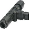 Phoenix Contact 1405404 Rozdzielacz złącza męskiego okrągłego QPD T 4PE 2X9-16 BK, 1 szt.