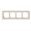 DECO Ramka poczwórna beżowy 1DR-4
