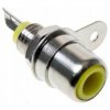 Gniazdo RCA cinch żółte przykręcane lutowane 6mm
