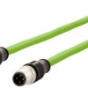 kabel LAN Metz Connect 142M1D11050, 1 szt., M12, CAT 5e, SF/FTP, 5.00 m, zielony