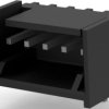 Pin header, 5 pole, pitch 2.54 mm, angled, black, 2-644803-5