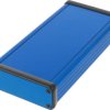 Aluminum enclosure, (L x W x H) 160 x 78 x 27 mm, blue, IP54, 1455J1601BU