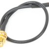 Coaxial cable, MMCX socket (angled) to SMA jack (straight), grommet black, MIKROE-289