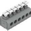PCB terminal, 6 pole, pitch 5 mm, AWG 24-16, 17.5 A, push-in cage clamp, gray, 235-406/331-000