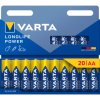 Alkali manganese-battery, 1.5 V, LR6, AA, round cell, surface contact, 04906 121 720, package with 20 pieces