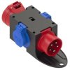 Adapter PCE, 400V, 16A, IP44, 1 gniazdo CEE 16 A, 5 -polowy , 2 Gniazda 16 A ( 230 V)