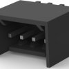 Pin header, 4 pole, pitch 2.54 mm, straight, black, 2-644861-4