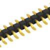 Pin header, 12 pole, pitch 2.54 mm, straight, black, 10080366