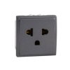 UNICA Gniazdo pojedyncze z uziemieniem standard euro-amerykański bez ramki montażowej grafit MGU3.041.12 SCHNEIDER ELECTRIC