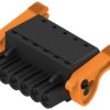 Socket header, 6 pole, pitch 5 mm, straight, black, 1016190000