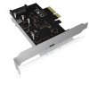 Karta kontrolera USB 3.2 Gen 2x2 ICY BOX IB-PCI1901-C32 IB-PCI1901-C32 1+1 port PCIe