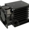 Radiator; DY-MXW4; do SSR 1-fazowych; do SSR 3-fazowych; z wentylatorem 230V AC; z otworami; 0,6K/W; czerniony; 138mm; 85mm; 96m