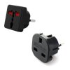 Adapter podr. AC/AC wt.PL/gn.GB- USA Czarny Przejściówka