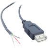USB 2.0 connection cable, USB socket type A to open end, 1.8 m, black, 10080111