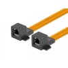 Adapter złączka sieciowa przelotka okienna RJ45 kat.5E na kablu 17cm Lanberg