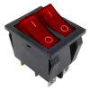 Przełącznik Podwójny Podświetlany 230V/16A Czerwony
