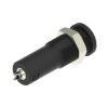 4mm Sheathed Banana Jack - 2mm Solder Cup w/ Slot (Black)