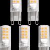 49709 5x LED pin-socket bulb G9, 2.6 W, 320 lm, warm white