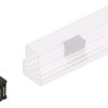 Pin header, 8 pole, pitch 2.54 mm, angled, black, SLLP6SMD0518SBSM