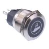 Boat Deck Light' Blue LED Momentary 22mm Vandal Push Button Switch SPDT 12V