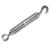 Faithfull 69338GE Straining Screw 8mm Hook & Eye Galvanised 104mm (Pack 2)