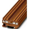 Through terminal block, push-in connection, 0.14-1.5 mm², 4 pole, 17.5 A, 6 kV, brown, 1176490