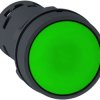 Pushbutton, unlit, groping, 2 Form A (N/O), waistband round, green, front ring black, mounting Ø 22 mm, XB7NA33