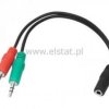 Adapter Jack 3,5 GN 4-polowe na 2xWT.3,5 stereo