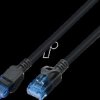 1810HF-7,5M Patch cable Cat.6a, U/UTP, Slim, black, 7.5 m