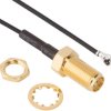 Coaxial cable, SMA jack (straight) to AMC plug (angled), 50 Ω, 1.37 mm micro cable, grommet black, 300 mm, 336313-14-0300