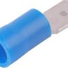 Konektor izolowany męski niebieski 6,3x0,8mm