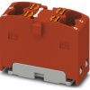 Distribution block, push-in connection, 0.14-2.5 mm², 4 pole, 17.5 A, 6 kV, red, 1046611