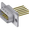 Deltron Connectors Złącze D-sub DTS09 9-pinowe Prosty Do montażu na płytce drukowanej Miedź Męski Blokada śrubowa