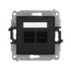 ICON Mechanizm ładowarki USB podwójnej 2xUSB C 20W max. czarny mat 12ICUSB-7 KARLIK