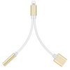 ADAPTER LIGHTNING- LIGHTNING/3,5MM GOLD