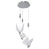 Lampa wisząca Mariposa 3 srebrna LED CCT Light Prestige