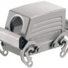 Grommet housing, size B10, die-cast aluminum, M25, angled, cross bow locking, IP65, 1787570000