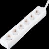 Socket outlet, 6 sockets, white