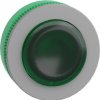 Pushbutton, for universal LED, illuminable, latching, waistband round, green, front ring light gray, mounting Ø 30.5 mm, ZB5FH33