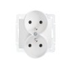 LOGI biały gniazdo 2x2P+Z Kanlux 02-1253-102