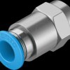153025 Push-in fitting, straight, with external hexagon G1/8 <> dia. 8