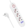 Listwa Zasilająca Maclean, Przedłużacz 3Gniazda + 3Xusb, 110-240V Ac 50/60Hz,...